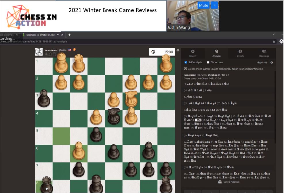 Online Chess Tournament Summer-2020. Game Analysis! 